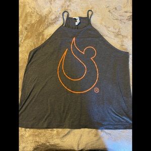 NWOT Womens HOTWORX Flowy Flame High Neck Tank XL